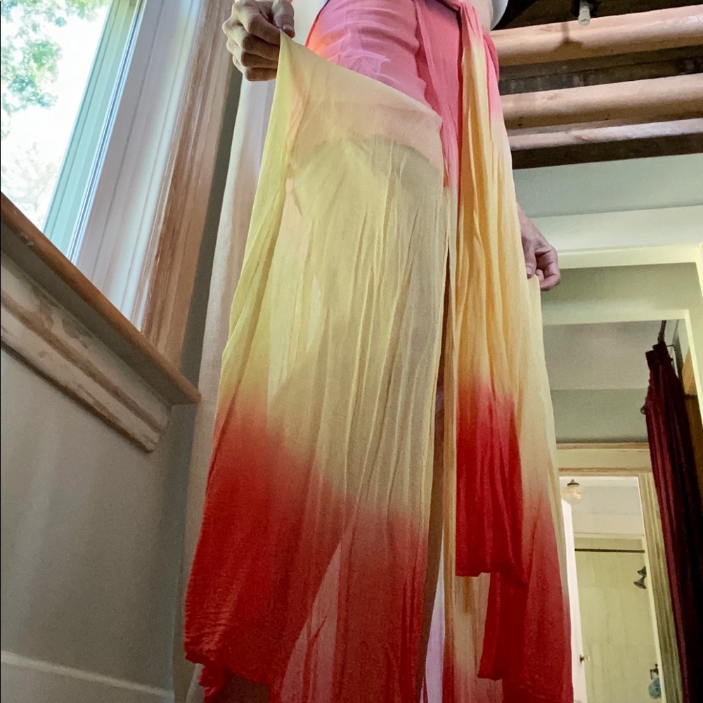 Free People sunset dip dye Artemis maxi skirt